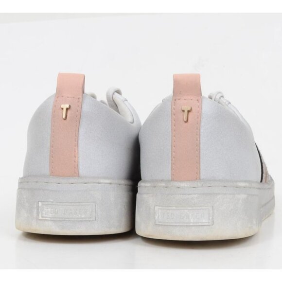 Ted Baker Women's 9M Bailey Icon Leather Lace-up Sneaker Atheleisure Preppy - Picture 5 of 8